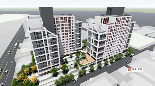 內政部推動「美崙安居」社宅，新建統包工程去年底以23億餘元決標，預計116年完成，將有425戶。圖／內政部住都中心提供