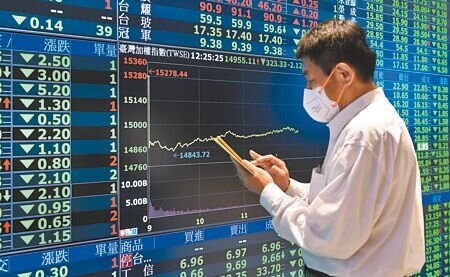 美股上周五全面收黑,拖累台股昨日表現,台積電領跌超過2%,半導體族群殺聲隆隆,即便有鴻家軍撐盤,仍舊不敵賣壓,造就指數開低走低,終場下跌209.84點,收在全場最低15392.82點,跌破五日線。此為示意圖。(本報資料照片)