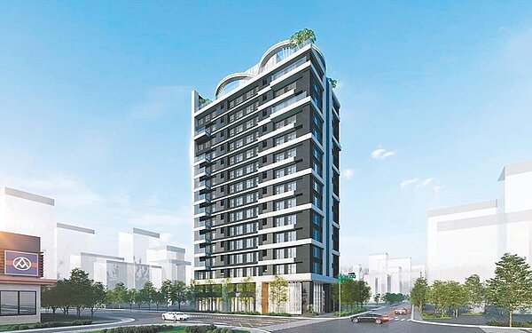 「元利樂樺」位於三重仁義街與元信一街角地,正對全聯、臨路開敞,兼具便捷與悠闊。圖為3D示意圖。(元利樂樺提供)