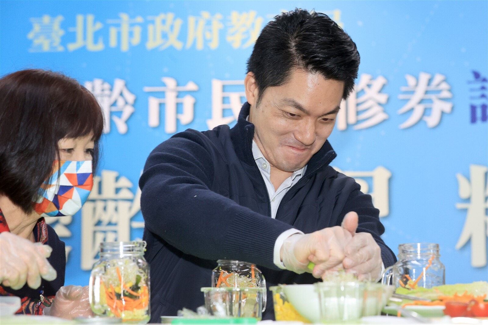 台北市長蔣萬安昨出席「樂齡市民進修券課程體驗活動」。記者蘇健忠／攝影 