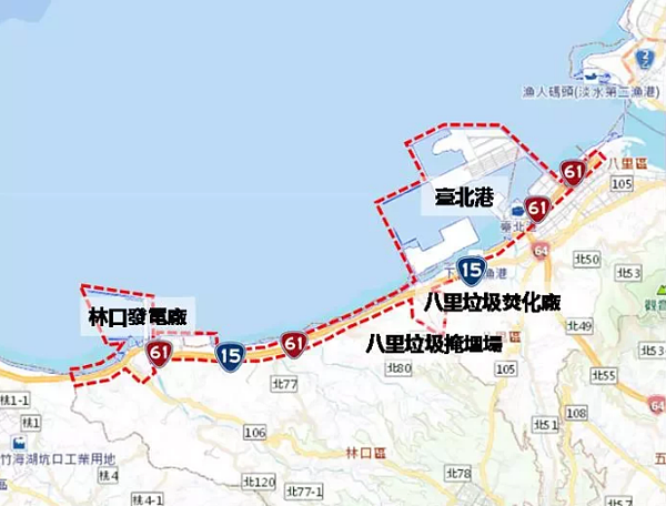 西濱海岸空維區管制範圍。圖/新北市環保局提供