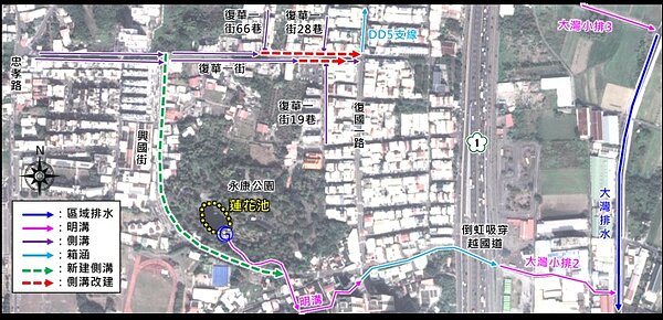 永康區復華一街周邊排水改善工程啟動。圖/台南市政府提供