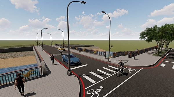 光竹橋模擬圖。圖/建設局提供