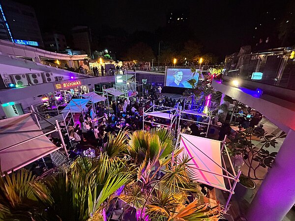 PARK2草悟廣場將在3月8日晚上7時,於B1廣場大螢幕直播中華隊首場賽事。圖/台中市觀旅局提供