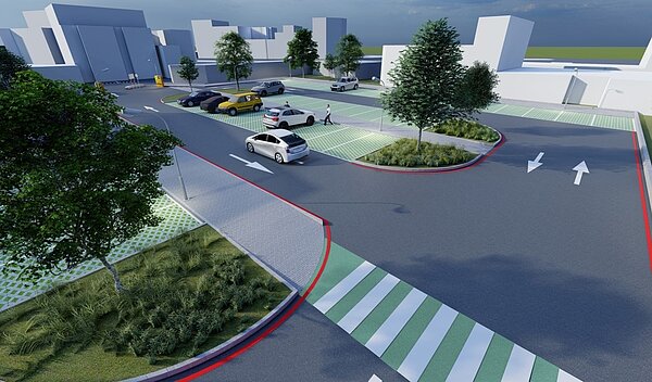 泉源糖廠停車場東面視角。圖/台中市府提供