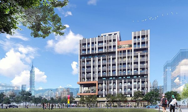 「台北市信義區松信社會住宅15舉行開工典禮，共可提供90戶，預計4年後完工，周邊生活機能佳。圖／台北市都發局提供
