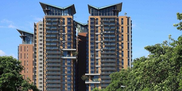 去年台中住宅總租金最高的知名社區「鄉林皇居」,每月租金15萬元。圖/業者提供