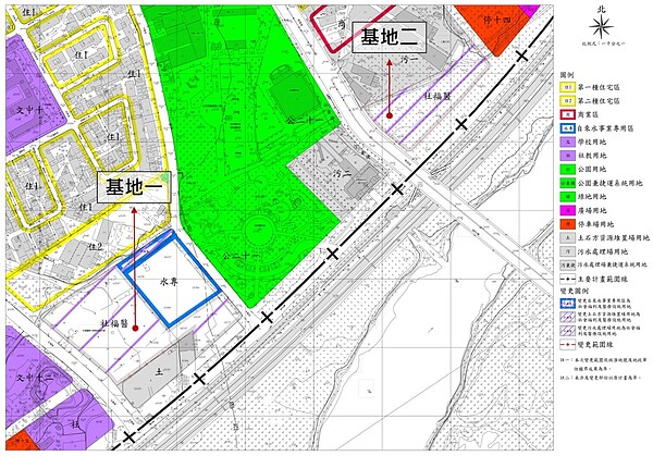 板樹地區社宅變更示意圖。圖／新北城鄉局提供