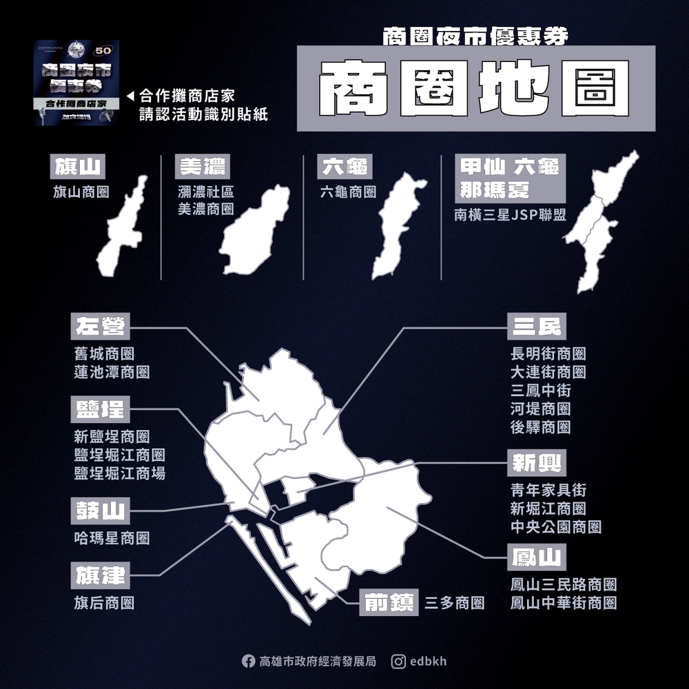 優惠券商圈地圖。圖/高雄市政府提供