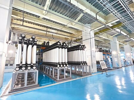 
台南安平再生水廠採用2級逆滲透系統，產水品質可達「純水」等級。（洪榮志攝）
