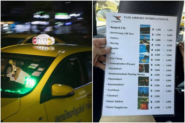 泰國一名計程車司機被禁止在該國最大的國際機場接載乘客，原因竟是涉嫌使用虛假價目表向台灣遊客「敲詐」高額的車資。截自推特