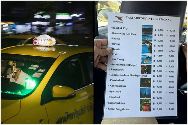 泰國一名計程車司機被禁止在該國最大的國際機場接載乘客，原因竟是涉嫌使用虛假價目表向台灣遊客「敲詐」高額的車資。截自推特
