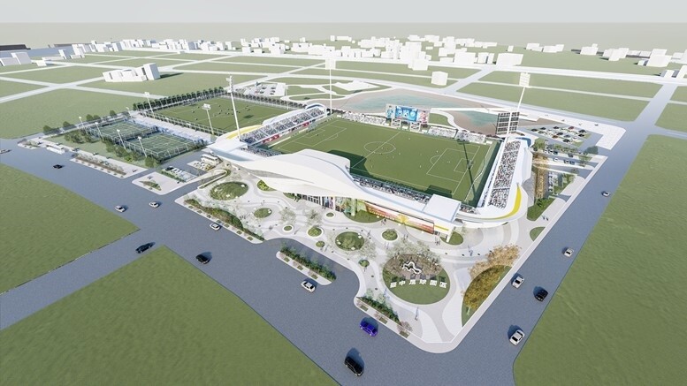 台中市政府打造全台首座足球運動園區,預計2025年完工。圖/台中市建設局提供