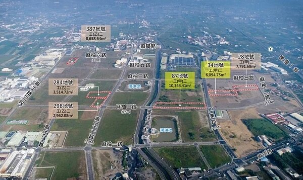台南市政府3月27日辦理麻豆工業區市地重劃區抵費地第二批次設定地上權開標。圖／台南市地政局提供
