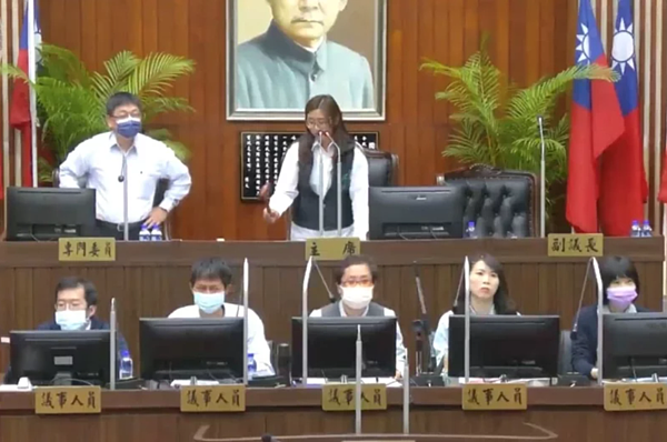 台南市議會聯席審查追加減預算。記者吳淑玲/翻攝