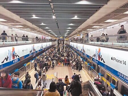 
北北基桃將推單一月票，預計7月上路。圖為台北捷運。（本報資料照片）
