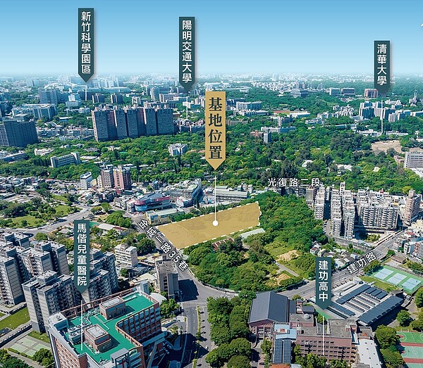 國家住都中心推動「新竹市建功高中南側地區公辦都更案（地上權區）」，因應不動產市場變化，重新調整招商條件，並啟動招商計畫。圖／國家住都中心提供