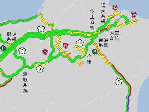 國5北向雪隧截至今天下午3點共2萬5千通過輛次，較去年同期增加24%。圖／取自高公局1968網站