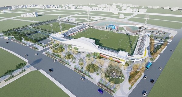 台中將建台灣首座國際級「足球運動休閒園區」，4月26日動工。圖／台中市政府提供
