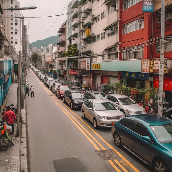 AI繪圖軟體神還原台灣街景，卻有一破綻被眼尖網友點出差異。圖／取自Cheap臉書