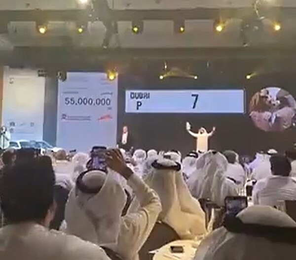 杜拜一直以奢華昂貴的生活聞名,如今「全球最昂貴的車牌」也在該國誕生,一名富有的競標者以高達5500萬迪拉姆(約新台幣4.56億)的價格成功標下「P7」車牌。圖/擷取自推特