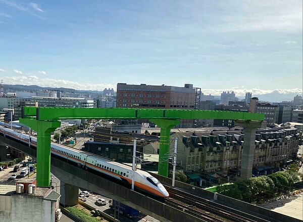 桃園捷運路網計畫,今年3條路線拚交通部審查綜規過關,圖為捷運綠線跨高鐵的高架工程。圖/桃園捷工局提供