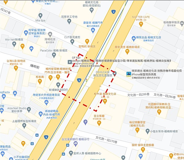 施工期間路口封閉外側1車道。圖／板橋區公所提供