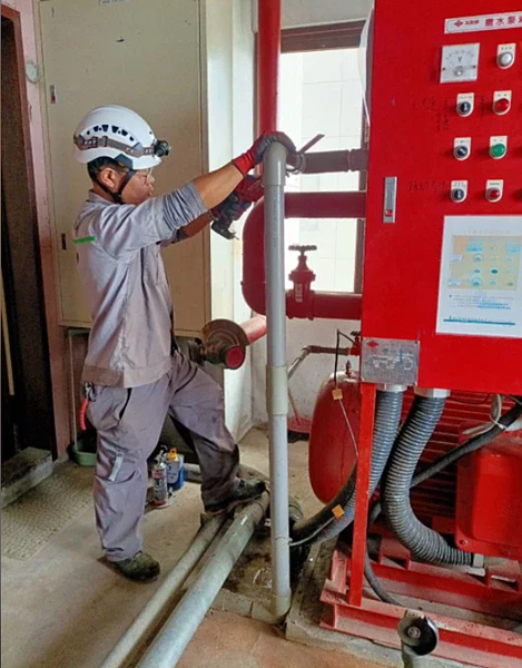 中市公寓大廈維護修繕補助，消防改善。圖／熊都國美館提供