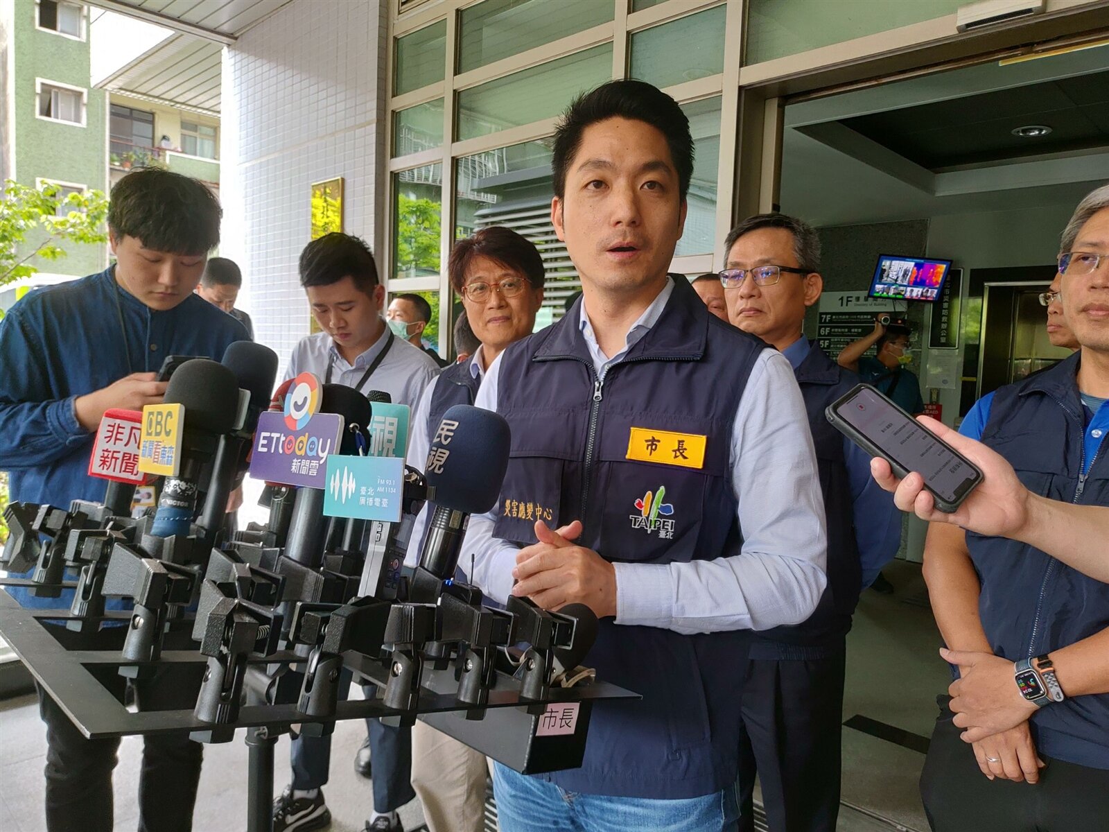 台北市長蔣萬安今天上午主持防汛搶險演習,並宣布台北市防汛新制。記者林麗玉/攝影