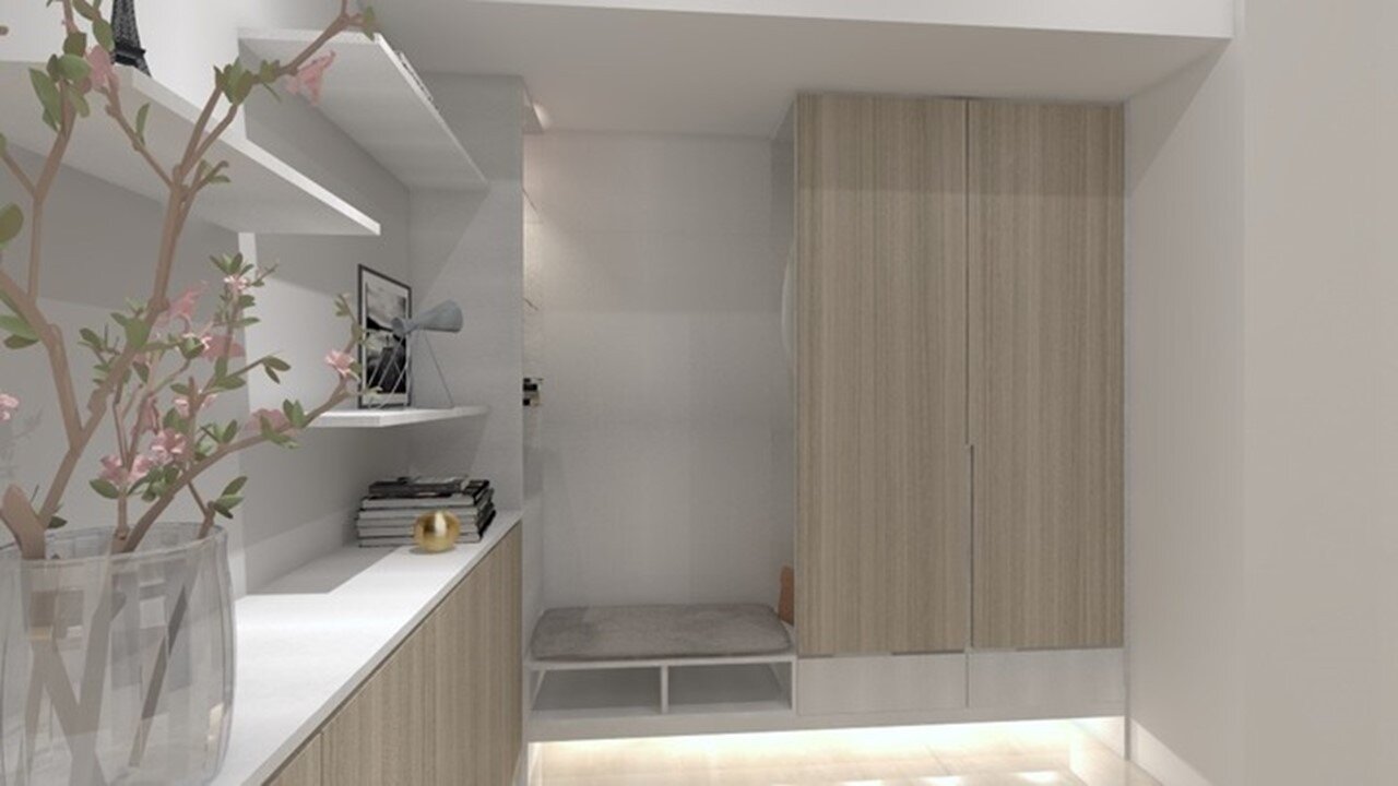 3D圖-玄關。圖 / 欣和室內裝修有限公司提供