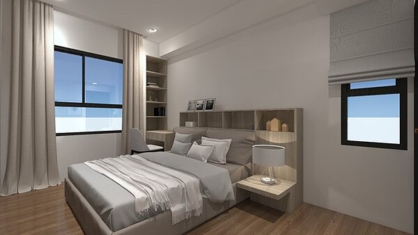 3D圖-主臥。圖 / 欣和室內裝修有限公司提供