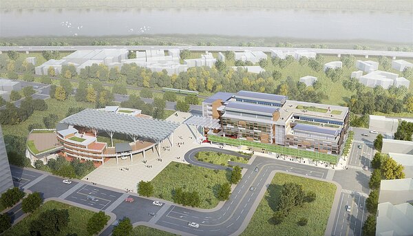 新竹縣長楊文科表示，竹東客家文化大禾埕計畫推動多年，不斷積極向客委會爭取，終於獲得4億多元補助。圖／新竹縣政府提供