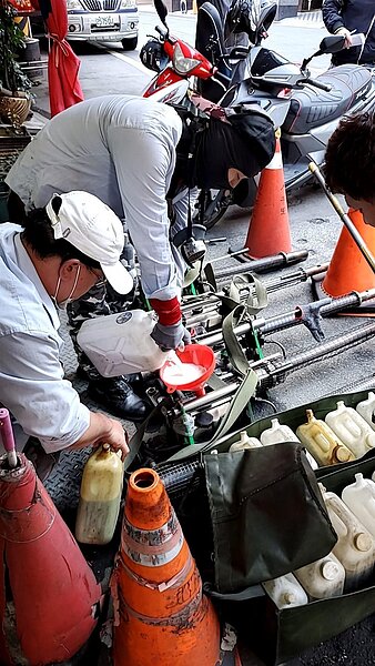 景平里消毒準備。圖／取自「游進興」臉書