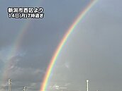 「雙重彩虹」奇景！日媒分析成因　曝3理由「現正彩虹旺季」