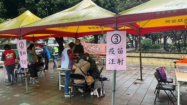 活動當天除疫苗施打也有其他健康篩檢。圖／取自「松山樂生活 X 有你有我」臉書
