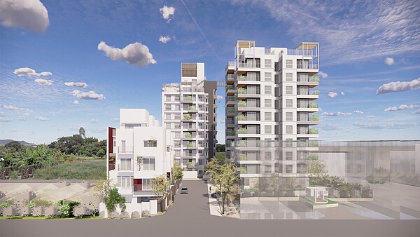 中欣開發建設「燕北住宅建案」模擬示意圖。記者王昭月/翻攝
