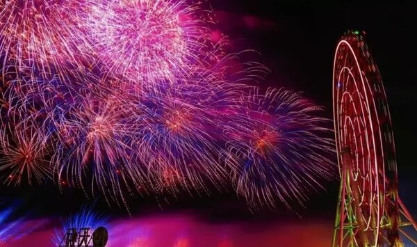高雄義大世界為迎2023年，將在12月31日跨年夜，施放999秒大型立體藝術焰火。圖／義大世界提供
