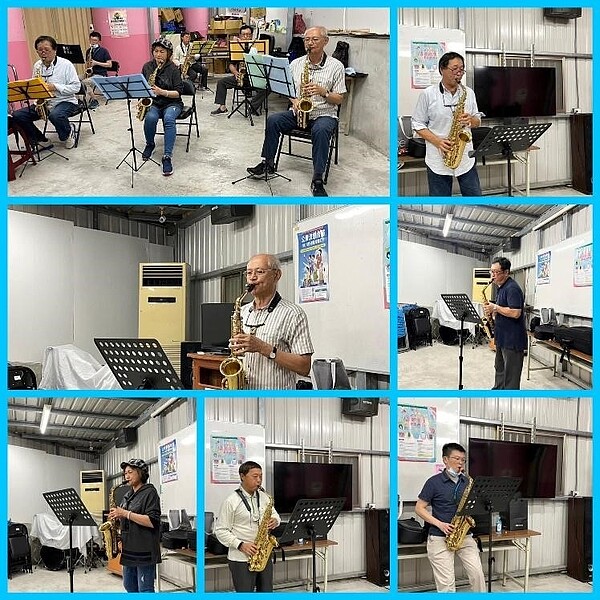 薩克斯風薩樂八仙班邀請對音樂有興趣的里民一同參與。圖/取自黃永清臉書粉絲專頁