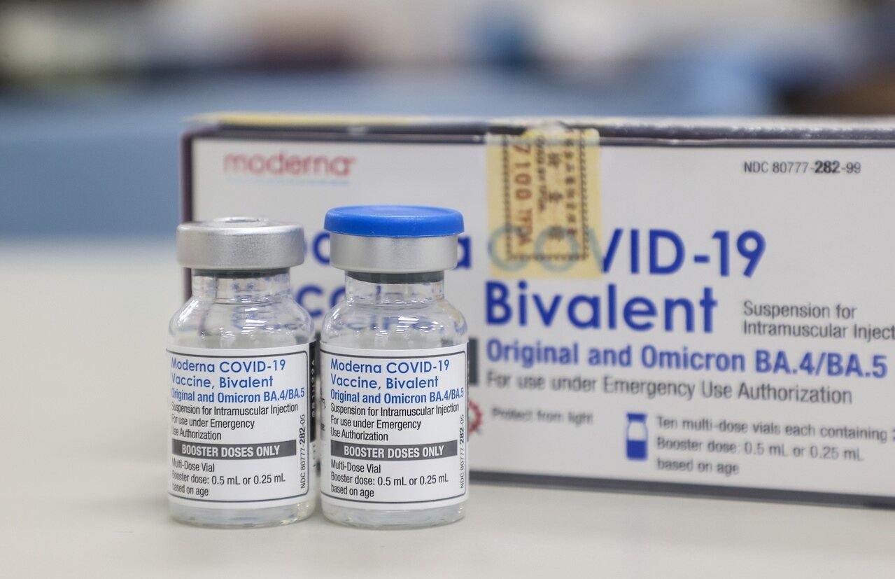 莫德納BA.4/5次世代疫苗開打,首批40.7萬劑已配發至各縣市。記者余承翰/攝影