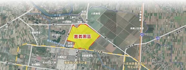 嘉義科學園區預訂地緊鄰微型文創園區預訂地及故宮南院,是對文化的不尊重。圖/取自南部科學園區嘉義園區開發計畫環境影響說明書