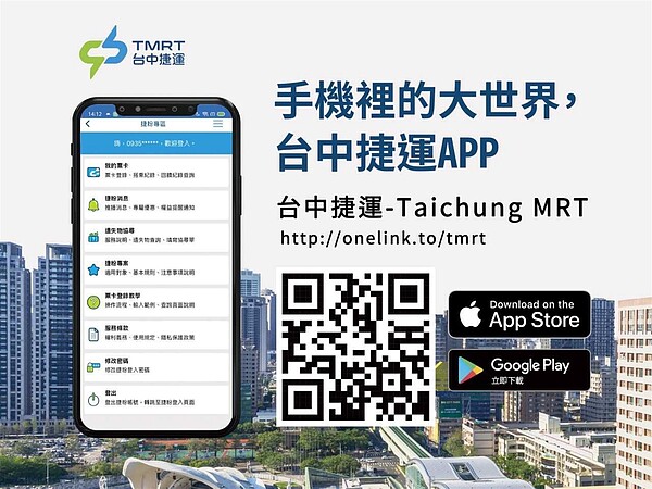 台中捷運app新增2功能。圖／台中市府提供