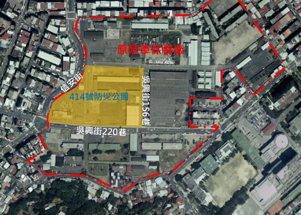 位於台北市信義區、鄰近台北101的「陸軍保養廠C基地案」，可望年底前單獨列標。圖為位置示意圖。聯合報資料照片