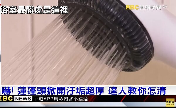 很多民眾每天都會用蓮蓬頭沖水洗澡,但你有定期換新或清洗嗎?圖/東森新聞