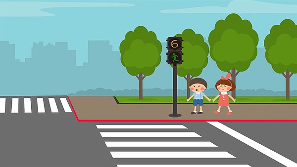 靖娟文教基金會攜手遠通電收分齡設計「兒童道安輔助補充教材影片」。圖/截自靖娟基金會YouTube