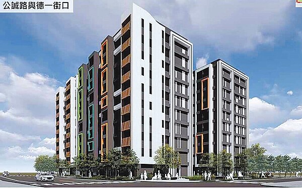 南投縣首批社會住宅「公誠安居」,將興建地下2樓、地上10層樓高的2棟建築物,1至3房共260戶供租賃。(民眾提供)