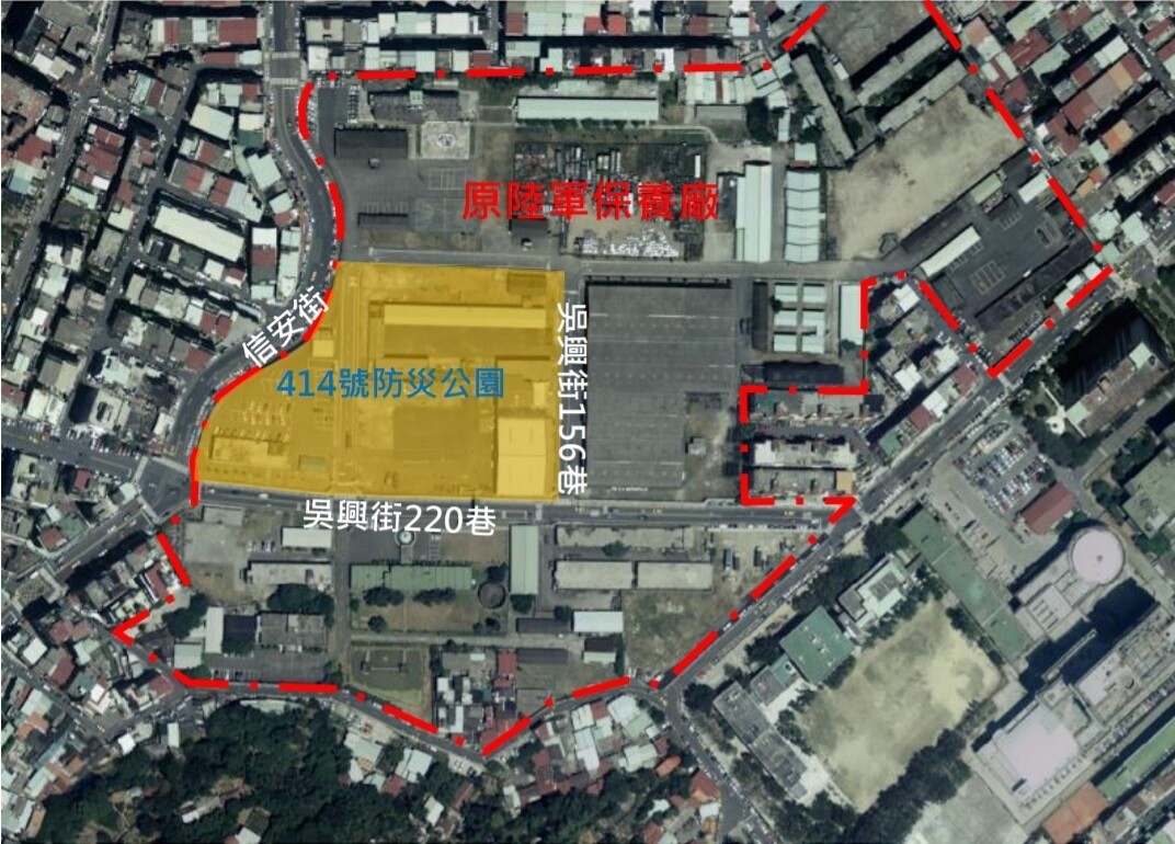 位於台北市信義區、鄰近台北101的「陸軍保養廠C基地案」明年開標。圖為位置示意圖。本報資料照片 