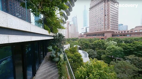 《建築巨擘:陶朱隱園》270 度陽台。圖/威京集團提供