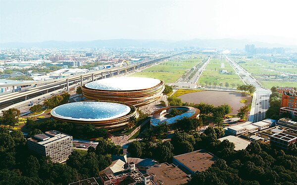 台中巨蛋工程發包5度流標後,市府本月調整標案內容,重新上網招標,但今年底前已確定無法動工。圖/台中市建設局提供