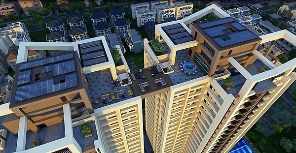 修法過!新建案「屋頂種電」 建商苦喊:成本貴、沒獎勵沒人要做 屋頂種電、太陽能。圖/鄉林提供