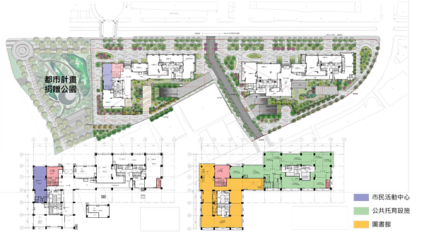 友善外部空間及公益空間。圖/新北市都更處提供